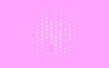 Açık Mor, diskli pembe vektör dokusu. Bulanık dekoratif tasarım baloncuklu soyut tarzda. Reklamlar, broşürler için desen.