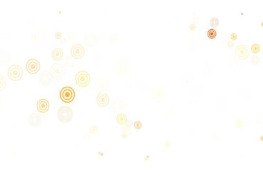 Kabarcıklı hafif turuncu vektör arka planı. Soyut arka planda bulanık kabarcıklar ve renkli gradyan. Duvar kağıtlarının dokusu için desen.