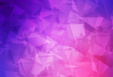 Açık Mor, pembe vektör düşük polimerli doku. Çokgen biçiminde, gradyan ile renkli çizimler. Dizaynınız için üçgen desen.