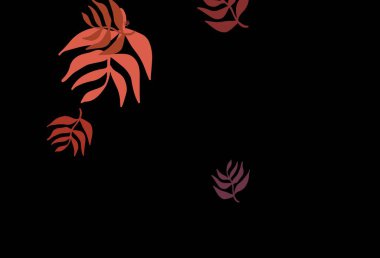 Koyu kırmızı vektör yapraklı zarif şablon. Yaprakları karalama tarzında renkli ve soyut çizimler. İşiniz için en iyi tasarım..