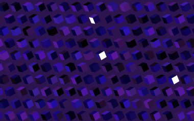 Eşkenar dörtgenli koyu mor vektör arkaplan. Renkli dikdörtgenleri olan bir resim. Web siteleri için şablon kullanılabilir.