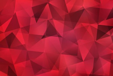 Açık kırmızı vektör eğimli şablon. Soyut ve üçgenli renkli çizimler. Broşürünüz için yepyeni bir tasarım..