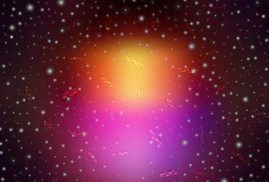 Koyu pembe, yeni yıl tarzında sarı vektör düzeni. Noel tarzında renkli bir tasarım ve eğilim. Üniversitenin tanıtımı için akıllı tasarım.