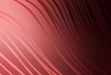 Açık pembe, eğri çizgileri olan kırmızı vektör deseni. Eğri şekilli yepyeni renkli bir tasvir. Posterler ve afişler için iş tasarımı.