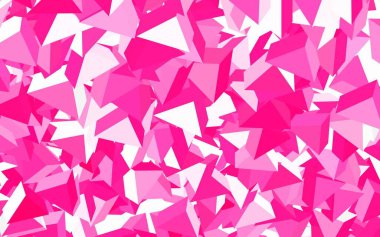 Çizgileri ve üçgenleri olan açık pembe vektör düzeni. Üçgenli soyut gradyan çizimi. İniş sayfası için modern şablon.