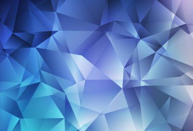 Koyu pembe, mavi vektör üçgen mozaik doku. Zarif üçgenleri olan soyut çizimler. Bir markanın arkaplanı için desen.