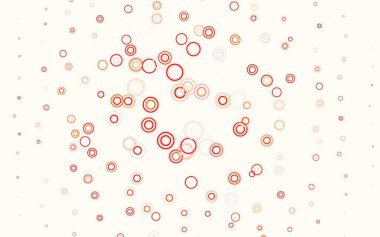 Açık Kırmızı, baloncuklu sarı vektör arkaplan. Bulanık dekoratif tasarım baloncuklu soyut tarzda. Duvar kağıtlarının dokusu için desen.