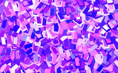 Açık Mor, altıgenli pembe vektör arkaplan. Bulanık yüzeyde renkli altıgenlerin çizimi. Reklamınız için bir kalıp, kitapçıklar.