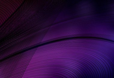 Eğri çizgileri olan koyu pembe vektör arkaplan. Soyut ve gradyan renkte renkli çizimler. Markan için yeni kompozisyon.