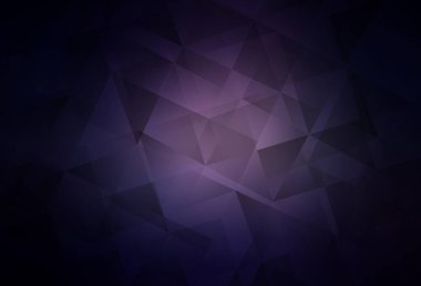 Koyu Mor vektör üçgen mozaik şablon. Yarım ton şeklinde, üçgenli yaratıcı illüstrasyon. Cep telefonunun arka planının şablonu.