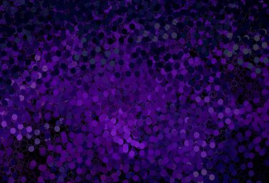 Daireli koyu mor vektör şablonu. Bulanık yağmur damlaları olan soyut bir çizim. İş ilanınız için tasarım.