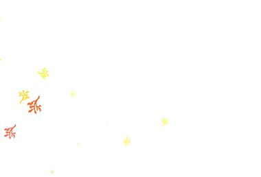 Açık sarı vektör soyut arkaplan ile sakura. Origami tarzında yaprak ve dalların karalama çizimi. Tasarımınız için yeni şablon.