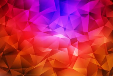 Koyu pembe, kırmızı vektör soyut mozaik fon. Zarif üçgenleri olan soyut çizimler. İş tasarımınız için yepyeni bir tarz.