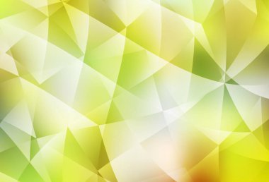 Açık yeşil, sarı vektör eğimli üçgen dokusu. Çokgen soyut çizim ve gradyan. İş tasarımınız için yepyeni bir tarz.