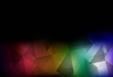 Koyu renkli vektör üçgen mozaik doku. Çokgen tarzda tamamen yeni bir renk çizimi. İşiniz için yepyeni bir tasarım..