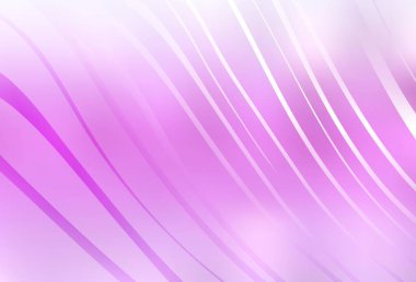 Bükülmüş çizgileri olan açık pembe vektör düzeni. Soyut tarzda gradyan çizgilerle akıllı illüstrasyon. Tasarımınız için basit şablon.