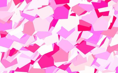 Açık pembe, altıgen şekilli kırmızı vektör düzeni. Bulanık arkaplanda renkli altıgenler. İş ilanınız için tasarım.