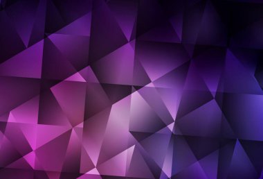 Koyu pembe vektör soyut çokgen desen. Üçgenlerden oluşan parlayan çokgen çizimler. Arkaplanlarınız için desenli desen.