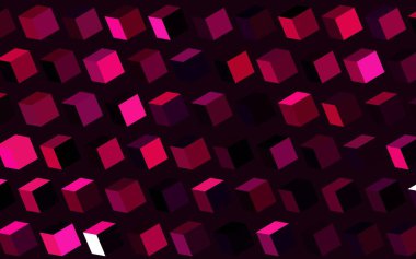 Eşkenar dörtgenli koyu pembe vektör arkaplan. Dikdörtgenli soyut gradyan çizimi. İş ilanınız için akıllı tasarım.