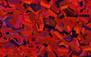 Koyu pembe, altıgen şekilli sarı vektör düzeni. Altıgenli soyut bir tasarım. Reklamlar, broşürler için desen.