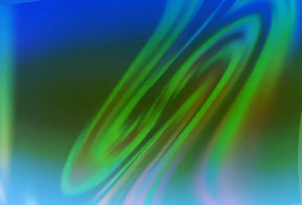 Cahaya Biru Hijau Vektor Kabur Bersinar Abstrak Templat Sebuah Ilustrasi - Stok Vektor