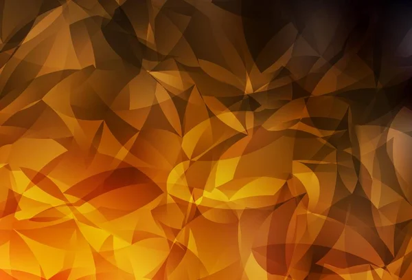 Donker Oranje Vector Lage Poly Textuur Een Geheel Nieuwe Kleurenillustratie — Stockvector