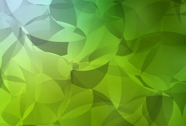 Verde Chiaro Sfondo Poligonale Vettore Giallo Campione Geometrico Triangolare Con — Vettoriale Stock
