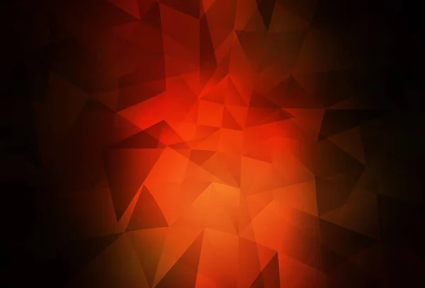 Dark Red Vector Abstract Mosaic Pattern Triangular Geometric Sample Gradient — Stock Vector