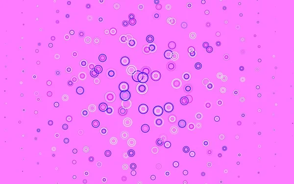 Светло Фиолетовый Вектор Искушают Кругами Абстрактная Иллюстрация Цветными Пузырями Стиле — стоковый вектор