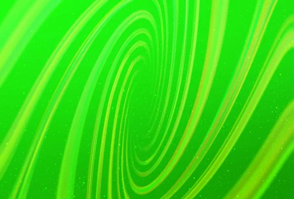 Fond Vectoriel Vert Clair Avec Étoiles Galaxie Design Décoratif Flou — Image vectorielle