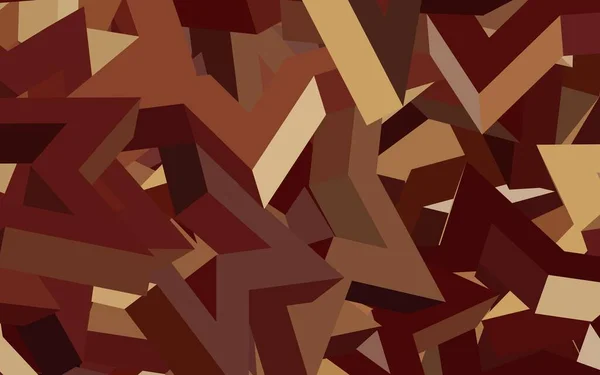 Dark Red Yellow Vector Backdrop Lines Triangles Beautiful Illustration Triangles — 스톡 벡터