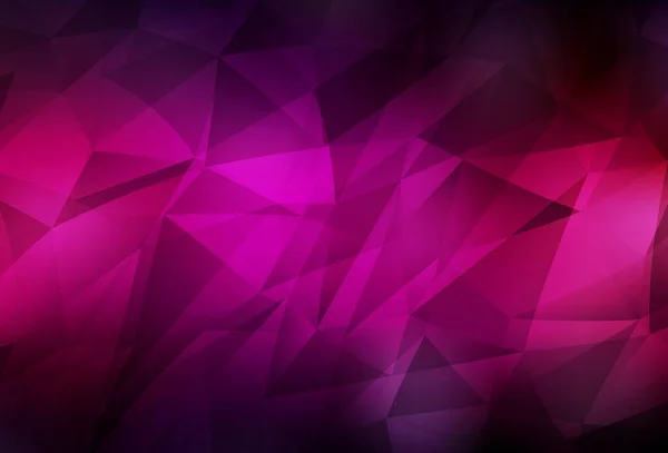 Modèle Polygonal Vecteur Rose Foncé Illustration Polygonale Lumineuse Élégante Avec — Image vectorielle