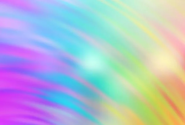 Licht Multicolor Vector Achtergrond Met Gebogen Lijnen Een Glanzende Illustratie — Stockvector
