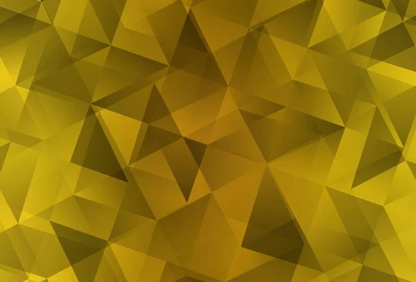 Vector Amarillo Oscuro Brillante Diseño Triangular Ilustración Abstracta Brillante Con — Vector de stock