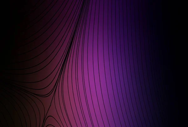 Dark Purple Pink Vector Template Dengan Garis Sebuah Ilustrasi Bersinar - Stok Vektor