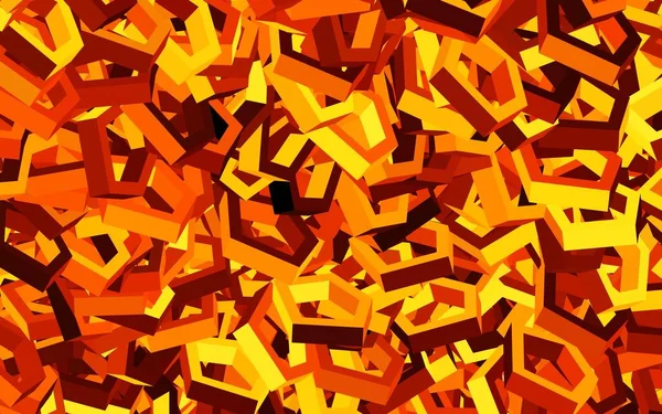 Mise Page Vectorielle Orange Foncé Avec Des Formes Hexagonales Hexagones — Image vectorielle