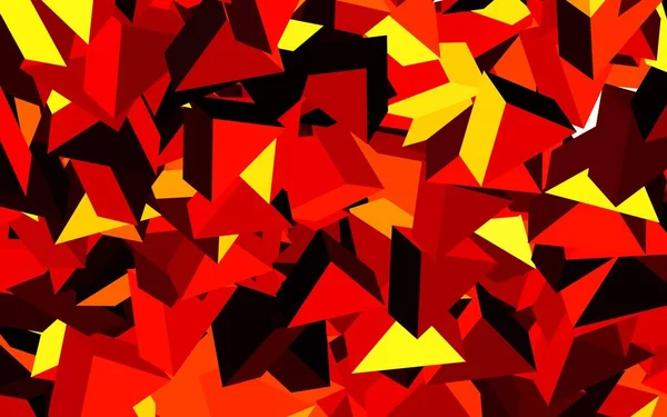 Tmavě Červená Žlutá Vektorová Kulisa Přímkami Trojúhelníky Abstraktní Gradient Ilustrace — Stockový vektor