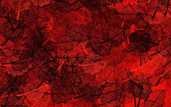 Dark Red Vector Elegant Background Leaves Doodle Illustration Leaves Origami — 스톡 벡터