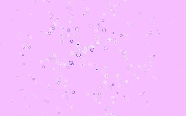 Light Purple Pink Vector Background Bubbles Beautiful Colored Illustration Blurred — Stock Vector