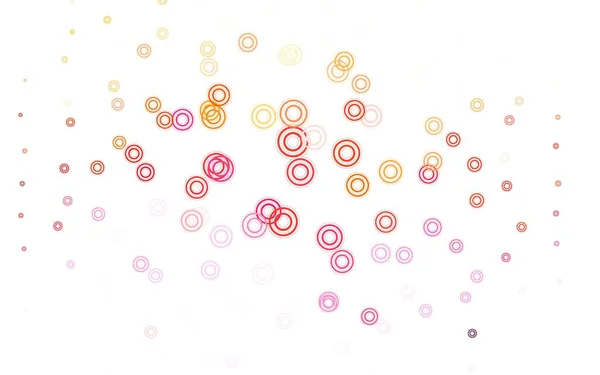 Light Pink Yellow Vector Background Bubbles Glitter Abstract Illustration Blurred — 图库矢量图片