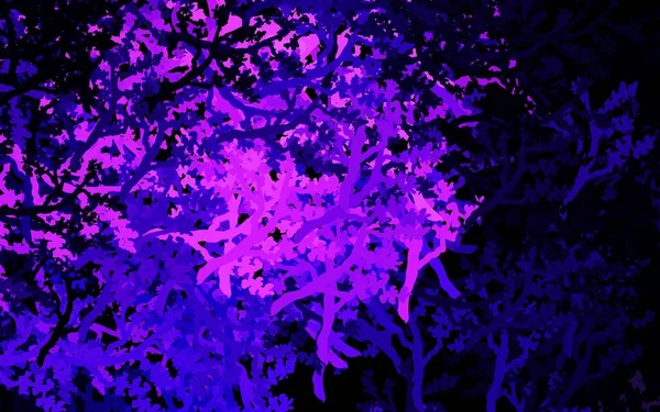 Темно Фиолетовый Вектор Искушает Деревьями Ветвями Декоративная Иллюстрация Абстрактными Деревьями — стоковый вектор