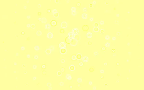 Hellgrünes Gelbes Vektorlayout Mit Kreisformen Glitzernde Abstrakte Illustration Mit Verschwommenen — Stockvektor