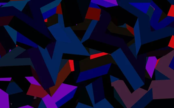 Textura Vectorial Multicolor Oscuro Con Estilo Triangular Ilustración Abstracta Moderna — Vector de stock