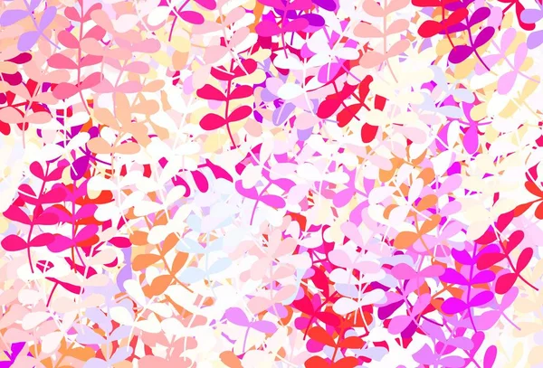 Легкий Багатобарвний Вектор Природного Мистецтва Листям Декоративна Ілюстрація Каракулями Абстрактному — стоковий вектор