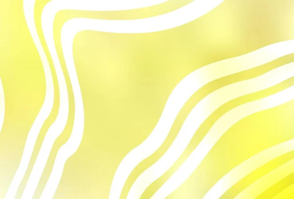 Light Yellow Vector Layout Curved Lines Smart Illustration Abstract Style — 스톡 벡터