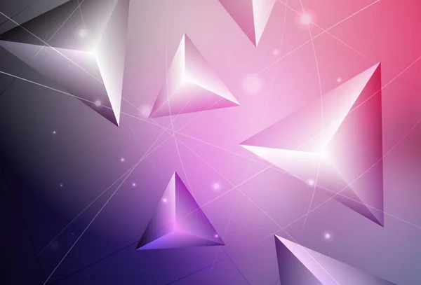 ダークパープル ピンクベクトル抽象モザイクパターン グラデーションのエレガントな明るい多角形のイラスト ブランドブックの背景のパターン — ストックベクタ
