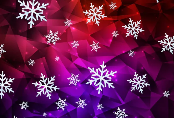 Σκούρο Ροζ Κίτρινο Διάνυσμα Υφή Χρωματιστές Νιφάδες Χιονιού Αστέρια Πολύχρωμο — Διανυσματικό Αρχείο