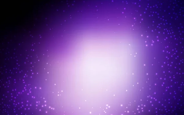Dark Purple Sfondo Vettoriale Rosa Con Stelle Galattiche Stelle Spaziali — Vettoriale Stock