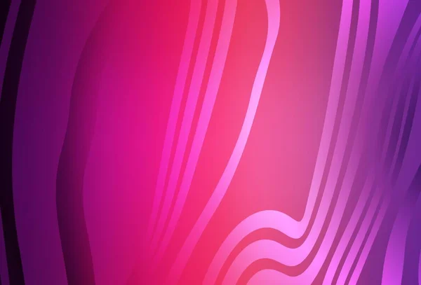 Light Purple Pink Vector Template Curved Lines Colorful Geometric Sample — 스톡 벡터