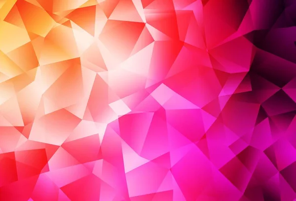 Modèle Polygonal Abstrait Vectoriel Rose Clair Jaune Illustration Colorée Brillante — Image vectorielle
